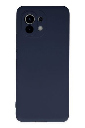 Uray store Xiaomi Mi 11 Kılıf Nano içi Kadife Silikon - Lacivert