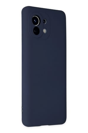 Uray store Xiaomi Mi 11 Kılıf Nano içi Kadife Silikon - Lacivert