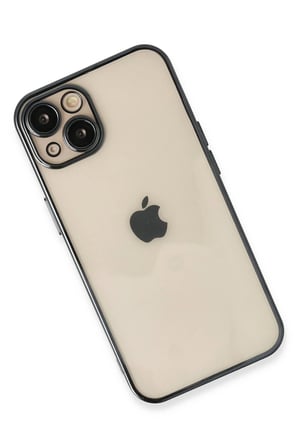 Uray store Apple iPhone 14 Plus Kılıf Razer Lensli Silikon - Siyah