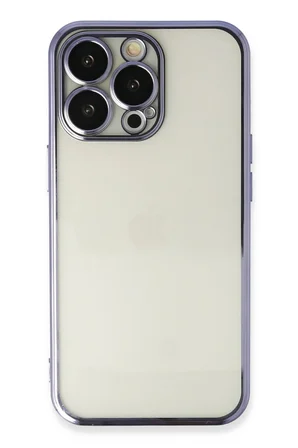 Uray store Apple iPhone 14 Pro Max Kılıf Razer Lensli Silikon - Mor