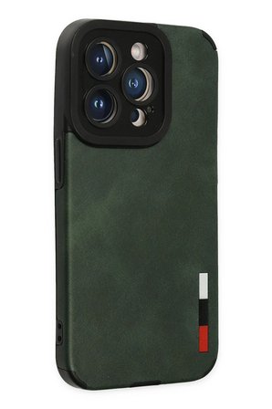 Uray store Apple iPhone 14 Pro Max Kılıf Loop Deri Silikon - Yeşil