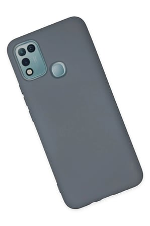 Uray store İnfinix Hot 10 Play Kılıf Nano içi Kadife Silikon - Gri