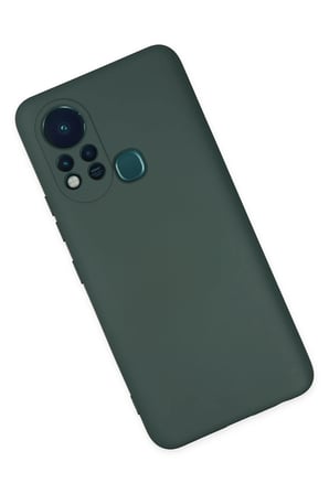 Uray store İnfinix Hot 11s Kılıf Nano içi Kadife Silikon - Koyu Yeşil