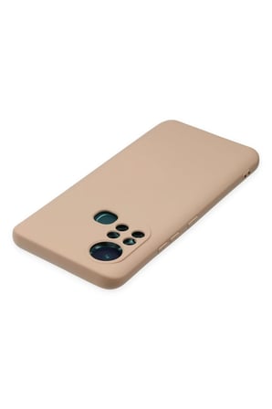 Uray store İnfinix Hot 11s Kılıf Nano içi Kadife Silikon - Pudra