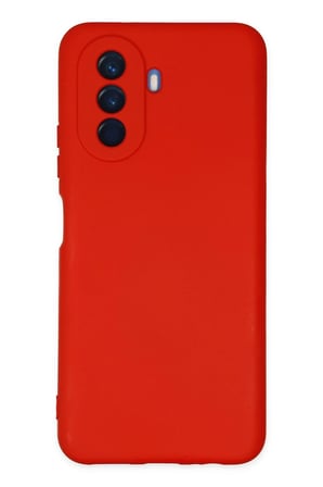 Uray store Huawei Nova Y70 Kılıf Nano içi Kadife Silikon - Kırmızı