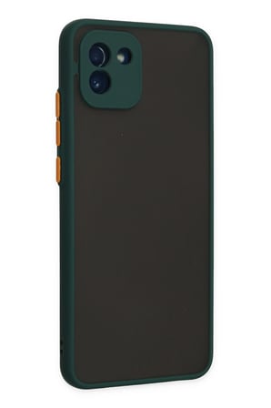 Uray store Samsung Galaxy A03 Kılıf Montreal Silikon Kapak - Yeşil