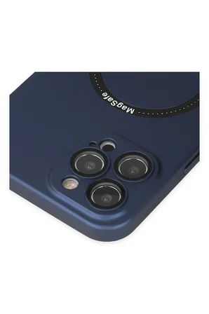 Uray store Apple iPhone 12 Pro Kılıf Jack Magneticsafe Lens Silikon - Lacivert