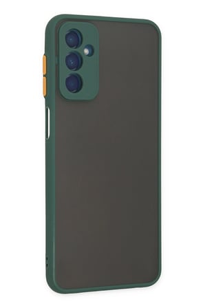 Uray store Samsung Galaxy M13 Kılıf Montreal Silikon Kapak - Yeşil