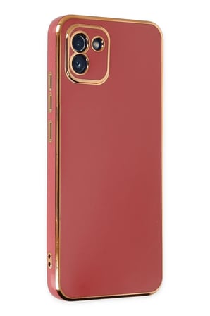 Uray store Samsung Galaxy A03 Kılıf Volet Silikon - Kırmızı