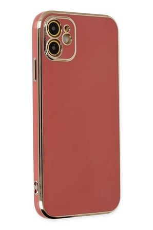 Uray store Apple iPhone 12 Kılıf Volet Silikon - Kırmızı