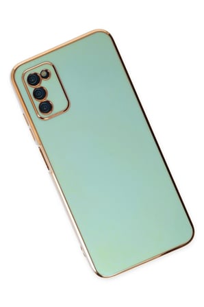 Uray store Samsung Galaxy A03S Kılıf Volet Silikon - Açık Yeşil