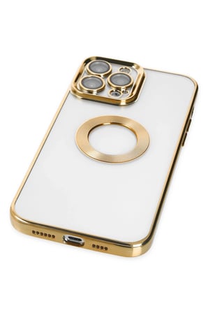 Uray store Apple iPhone 14 Pro Max Kılıf Slot Silikon - Gold