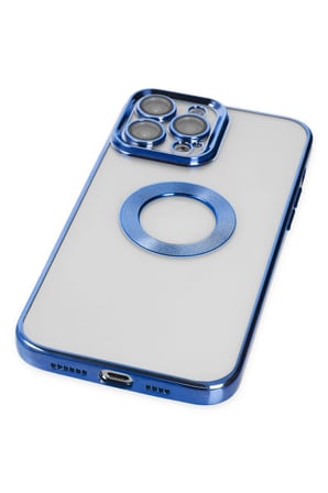 Uray store Apple iPhone 14 Pro Max Kılıf Slot Silikon - Mavi