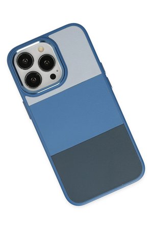 Uray store Apple iPhone 14 Pro Max Kılıf King Kapak - Açık Mavi-Lacivert