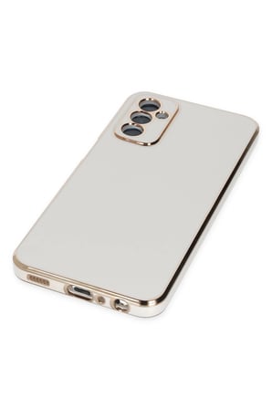 Uray store Samsung Galaxy M23 Kılıf Volet Silikon - Beyaz