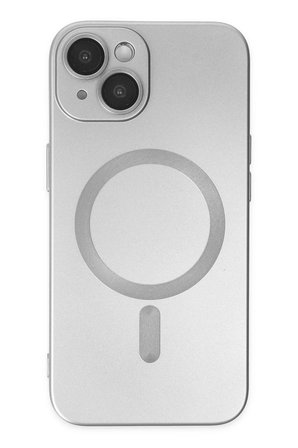 Uray store Apple iPhone 14 Plus Kılıf Moshi Lens Magneticsafe Silikon - Gümüş
