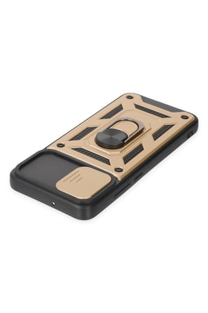 Uray store Samsung Galaxy A03 Kılıf Pars Lens Yüzüklü Silikon - Gold