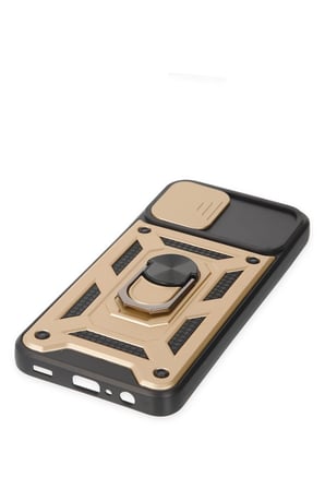 Uray store Samsung Galaxy A03 Kılıf Pars Lens Yüzüklü Silikon - Gold