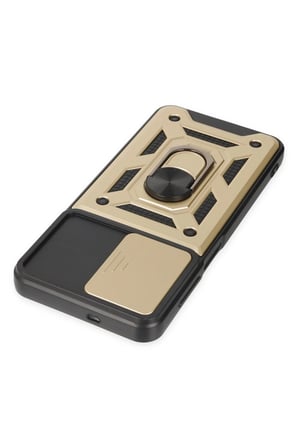 Uray store Samsung Galaxy A04S Kılıf Pars Lens Yüzüklü Silikon - Gold