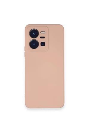 Uray store Vivo Y35 Kılıf Nano içi Kadife Silikon - Pudra