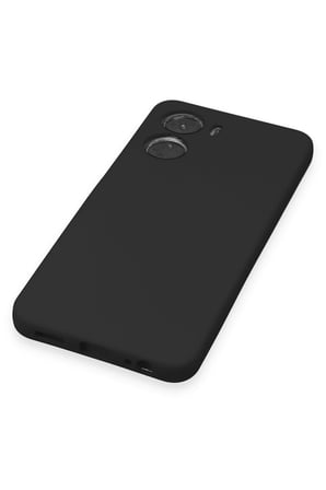Uray store Vivo Y16 Kılıf Nano içi Kadife Silikon - Siyah