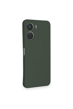 Uray store Vivo Y16 Kılıf Nano içi Kadife Silikon - Koyu Yeşil