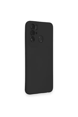 Uray store Tecno Pova Neo Kılıf Nano içi Kadife Silikon - Siyah