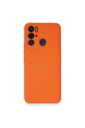 Uray store Tecno Pova Neo Kılıf Nano içi Kadife Silikon - Turuncu