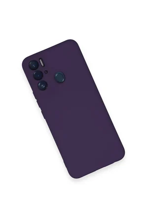 Uray store Tecno Pova Neo Kılıf Nano içi Kadife Silikon - Mor