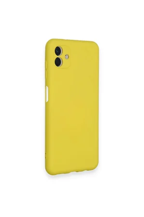 Uray store Samsung Galaxy A04 Kılıf Nano içi Kadife Silikon - Sarı
