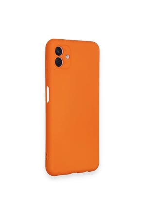 Uray store Samsung Galaxy A04 Kılıf Nano içi Kadife Silikon - Turuncu