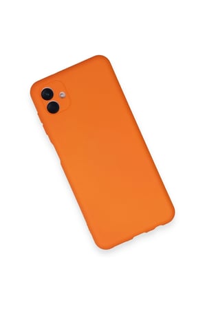 Uray store Samsung Galaxy A04 Kılıf Nano içi Kadife Silikon - Turuncu