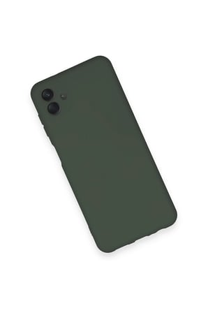 Uray store Samsung Galaxy A04 Kılıf Nano içi Kadife Silikon - Koyu Yeşil