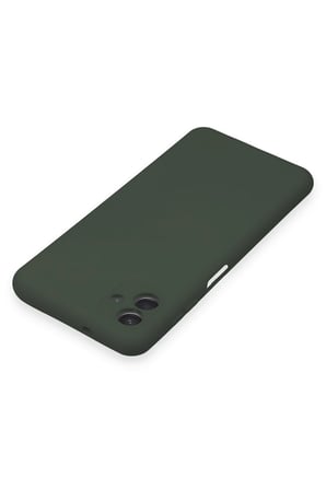 Uray store Samsung Galaxy A04 Kılıf Nano içi Kadife Silikon - Koyu Yeşil