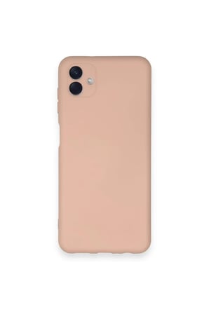 Uray store Samsung Galaxy A04 Kılıf Nano içi Kadife Silikon - Pudra