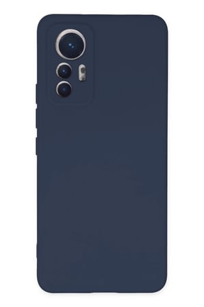Uray store Xiaomi Mi 12 Lite Kılıf Nano içi Kadife Silikon - Lacivert