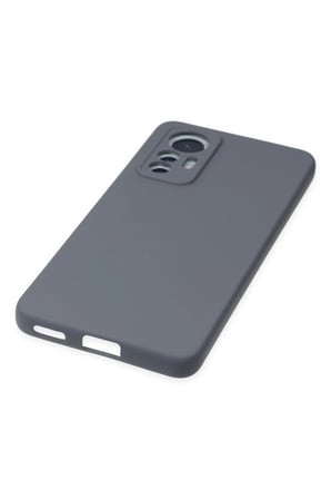 Uray store Xiaomi Mi 12 Lite Kılıf Nano içi Kadife Silikon - Gri