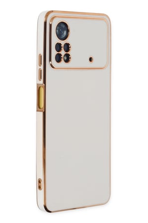 Uray store Xiaomi Poco X4 Pro 5G Kılıf Volet Silikon - Beyaz