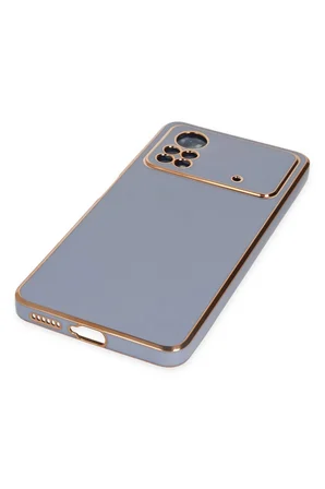 Uray store Xiaomi Poco X4 Pro 5G Kılıf Volet Silikon - Mavi