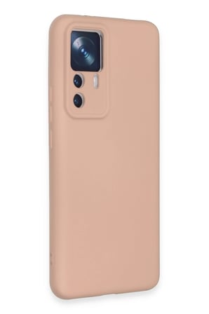 Uray store Xiaomi Mi 12T Pro Kılıf Nano içi Kadife Silikon - Pudra