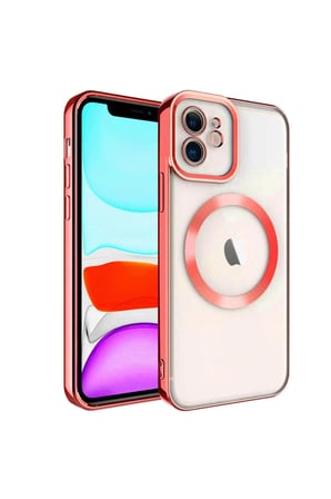 Uray store Apple iPhone 12 Kılıf Kross Magneticsafe Kapak - Kırmızı
