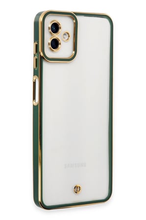Uray store Samsung Galaxy A04 Kılıf Liva Lens Silikon - Yeşil