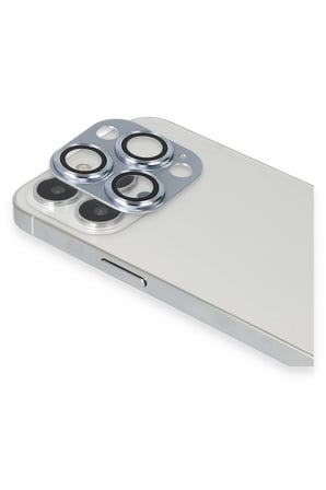 Uray store Apple iPhone 13 Pro Max Pers Alüminyum Kamera Lens - Sierra Blue