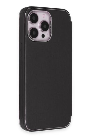 Uray store Apple iPhone 13 Pro Kılıf Dolpin Kapaklı - Siyah