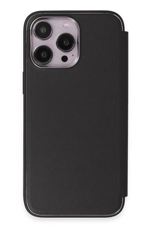 Uray store Apple iPhone 13 Pro Kılıf Dolpin Kapaklı - Siyah