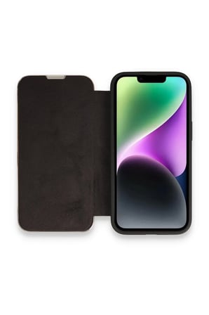 Uray store Apple iPhone 13 Pro Kılıf Dolpin Kapaklı - Siyah