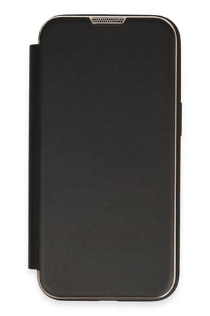Uray store Apple iPhone 14 Pro Kılıf Dolpin Kapaklı - Siyah