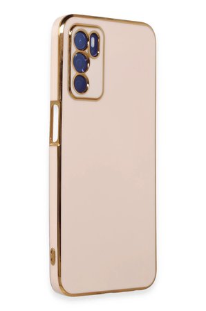 Uray store Oppo A16 Kılıf Volet Silikon - Pembe