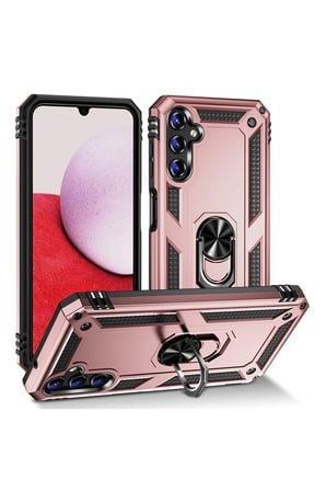 Uray store Samsung Galaxy A04S Kılıf Sofya Yüzüklü Silikon Kapak - Rose
