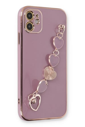 Uray store Apple iPhone 12 Kılıf Esila Silikon - Mor